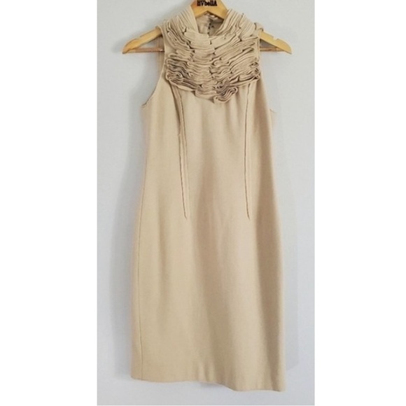 Robert Rodriguez Dresses & Skirts - Robert Rodriguez Wool Pleated Sleeveless Sheath Dress Sz 8